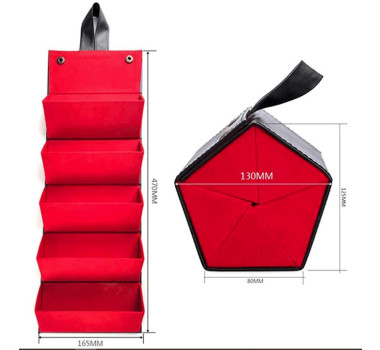 Organizador Portátil Para Óculos Preto/Vermelho