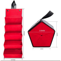 Organizador Portátil Para Óculos Preto/Vermelho